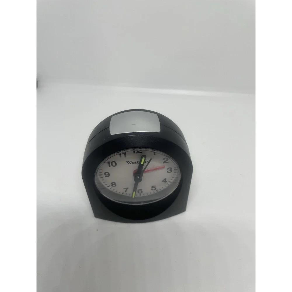 Westclox 3 in. ‎ Black Alarm Clock Analog